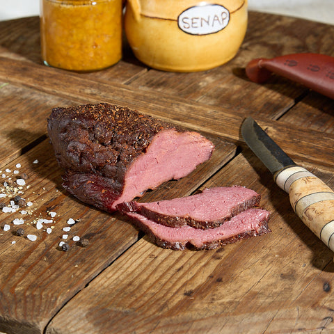 Heißgeräucherter Elch-Roastbeef - Jägerbraten