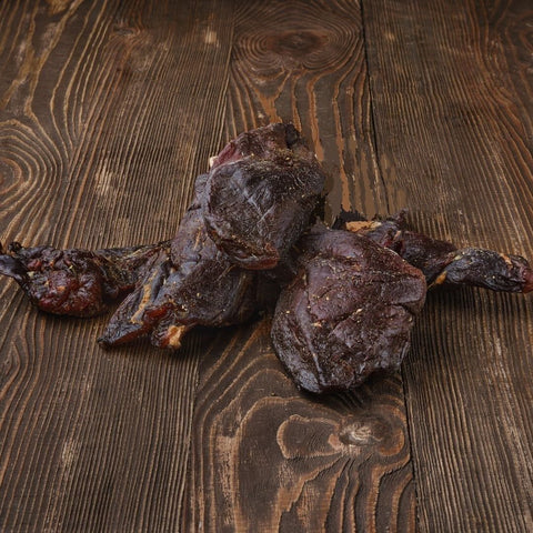 Getrocknetes leicht geräuchertes Elchfleisch