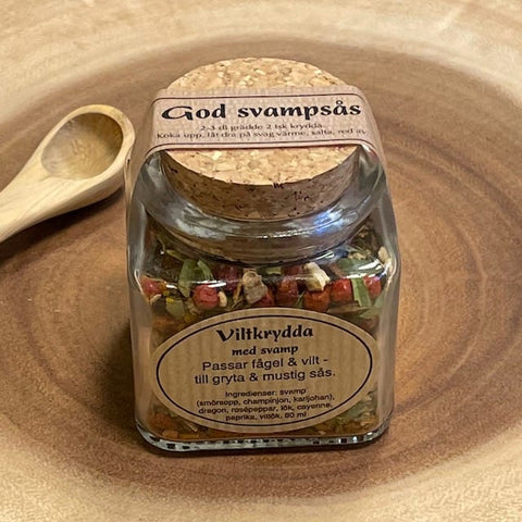Viltlryddor med svamp smo man använder till viltsås köp hos Swedish Wild